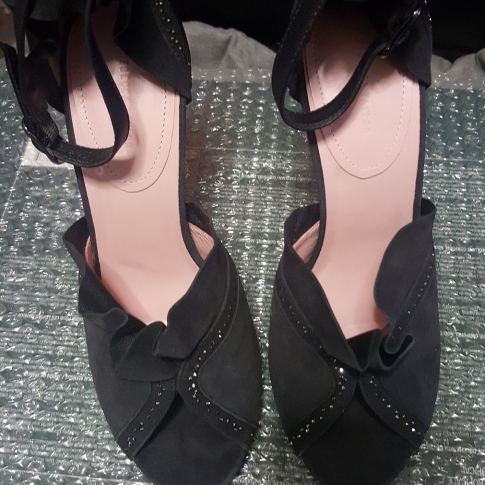 Rebecca Taylor Grey Suede Stiletto High Heels